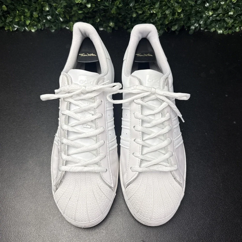 Adidas Superstar Mens Size 12 Triple White Athletic Lifestyle Shoes Sneakers